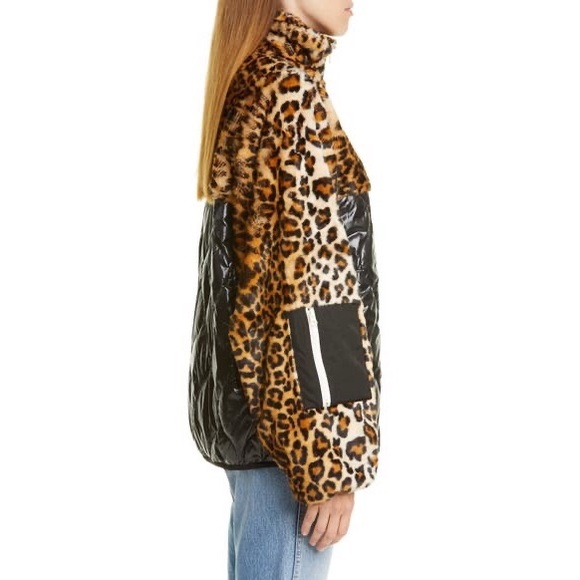Sandy Liang Dean Leopard Print Fleece - Picture 3 of 5